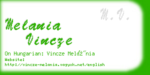 melania vincze business card